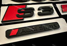 Load image into Gallery viewer, Gloss Black S3 Badges Package For Audi S3 GY  2021-2024 ONLY Exclusive Pack
