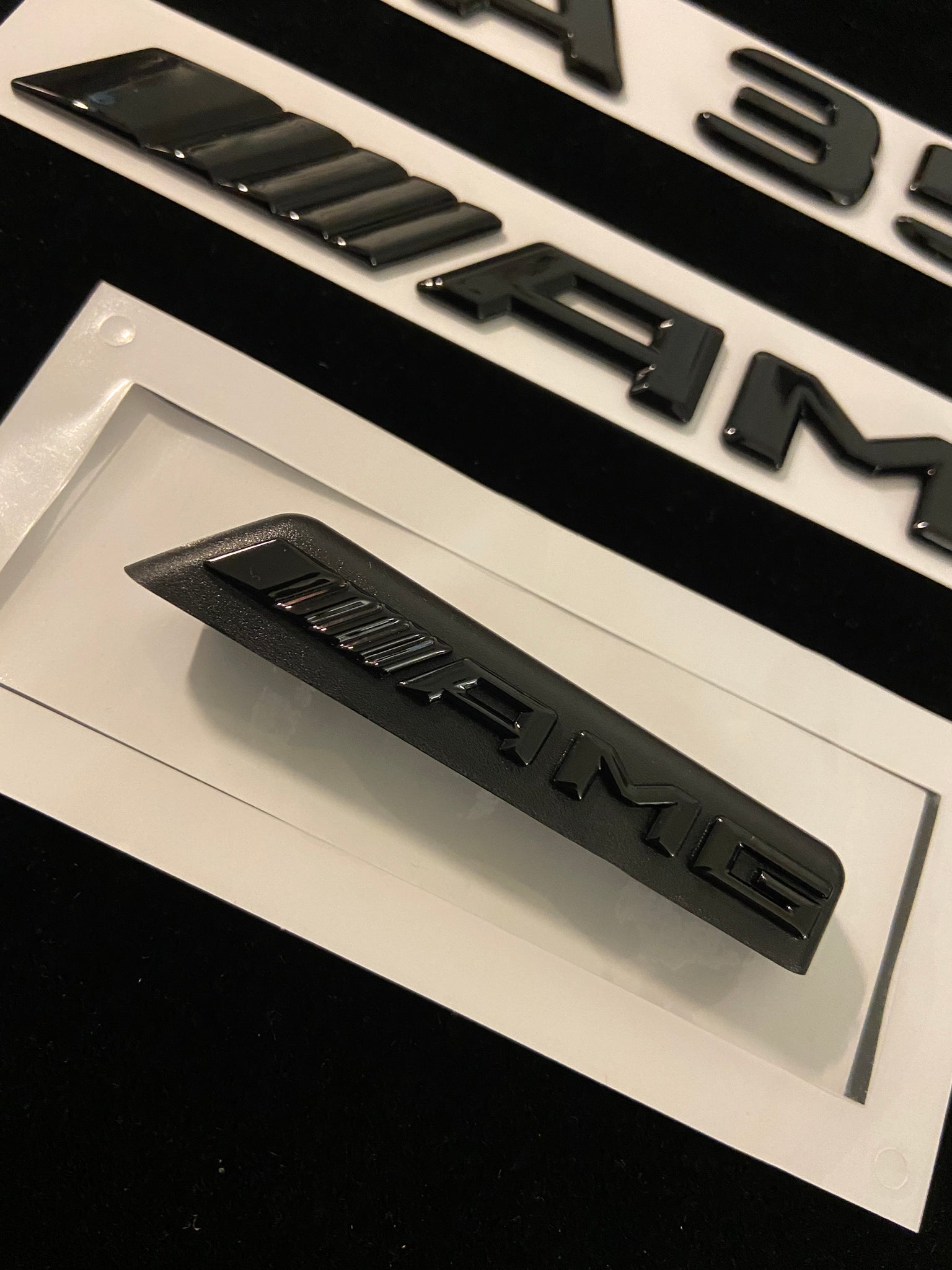 Automatch Gloss Black A35 AMG Turbo 4MATIC Rear Star Badge For W177 A Class Hatch