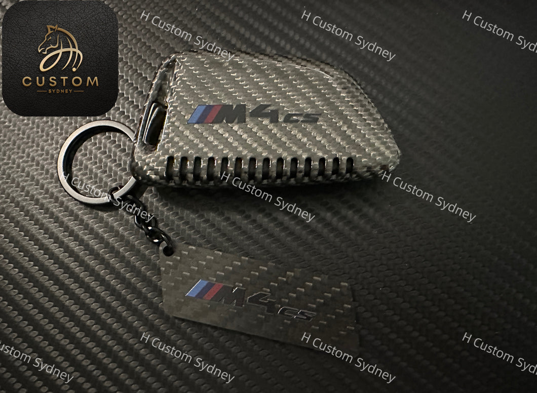 Premium Genuine Carbon Fiber Key Fob Cover For BMW M4 CS Exclusive Gift