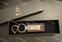 Load image into Gallery viewer, Carbon Fiber Custom made SQ7 Keyring keychain for Audi SQ7
