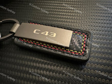 Load image into Gallery viewer, C43 Carbon fiber Keyring Keychain For Mercedes C43 AMG Models Custom Gift
