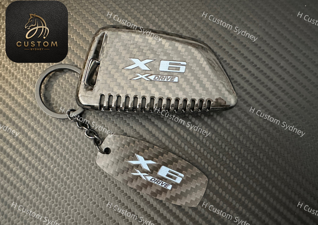 Premium Genuine Carbon Fiber Key Fob Cover For BMW X6 Exclusive Gift