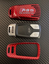 Load image into Gallery viewer, Premium Fiber Key Fob Cover For Audi RS4 RS5 RS6 SQ5 SQ7 TTS TTRS R8 Custom Made
