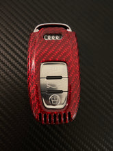 Load image into Gallery viewer, Genuine Carbon Fiber Keyring key Fob Cover Package For Audi RS5 RS6 RS7 S5 S6 S7 SQ5 old model Custom Made
