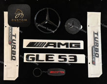 Load image into Gallery viewer, GLE53 Gloss Black Badges Emblems Package For Mercedes GLE53 V167  C167 Exclusive Pack
