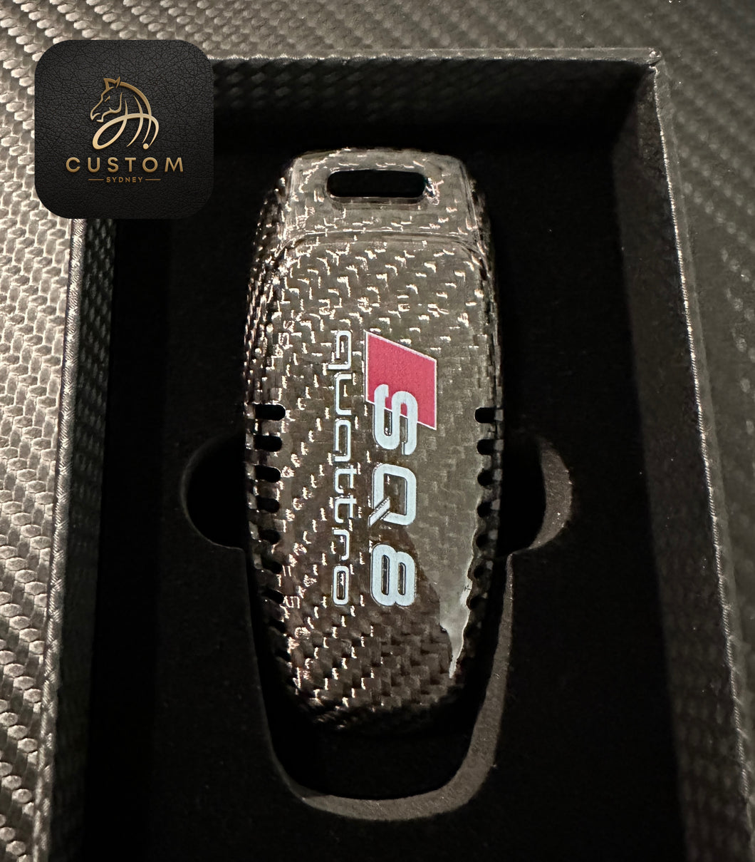 SQ8 Genuine Carbon Fiber Key Fob Cover For Audi SQ8 Exclusive Pack