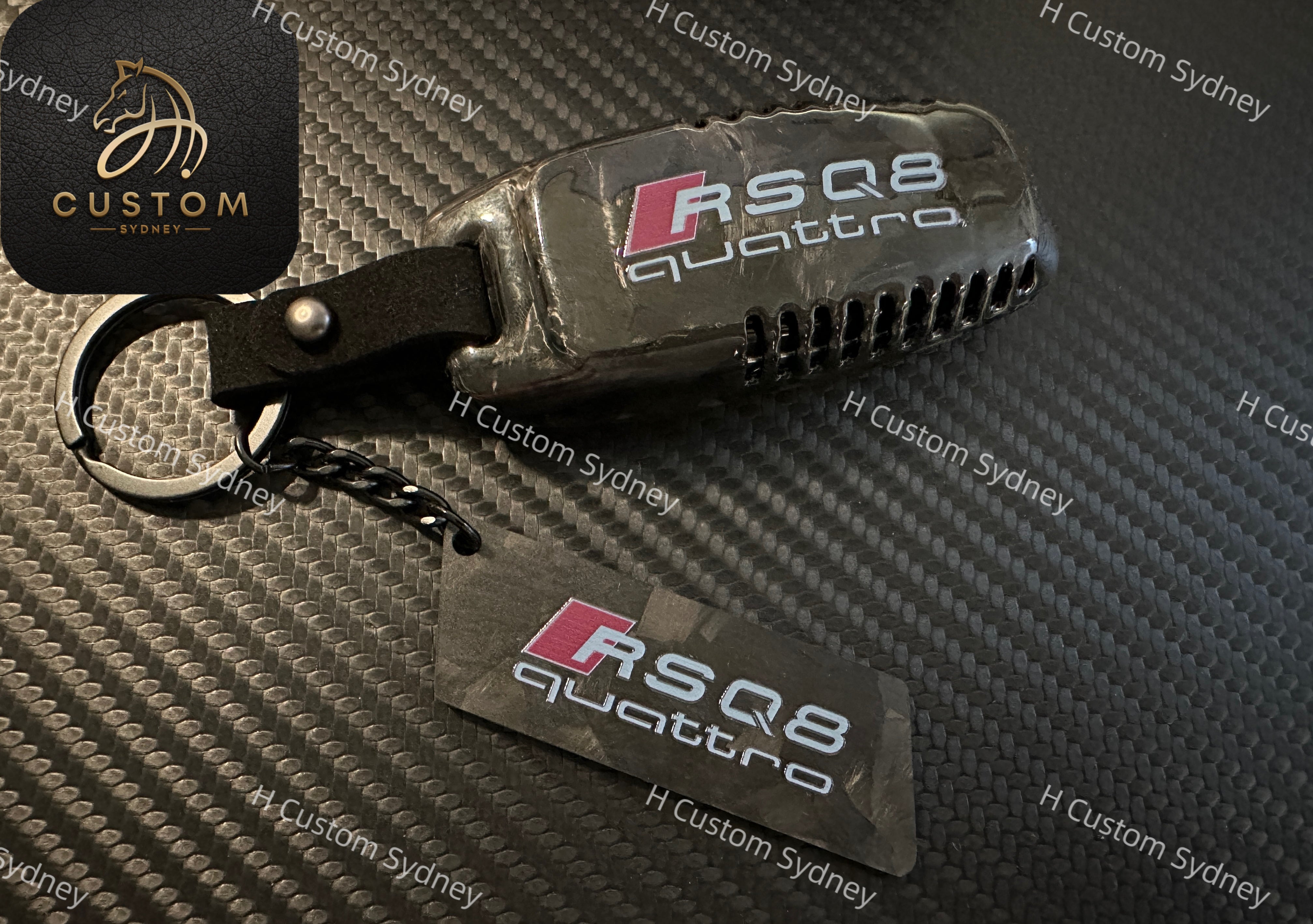 Premium Carbon Fiber Key Fob Cover For Audi RSQ8 SQ8 SQ7 RS7 RS6 RS3 S ...