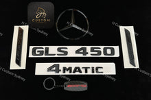 Load image into Gallery viewer, GLS450 Gloss Black Full Badges Package For Mercedes GLS450 X167 AMG Model Exclusive Pack
