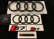 Load image into Gallery viewer, Gloss Black S7 Badges Package For Audi S7 4K 2019-2022 Exclusive Pack
