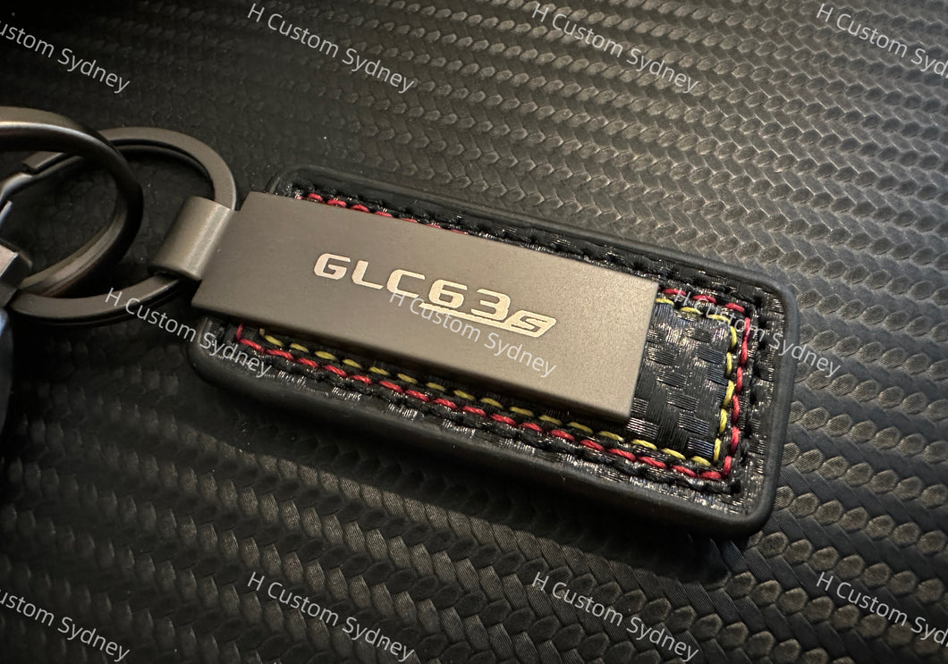 GLC63S Carbon fiber Keyring Keychain For Mercedes GLC63S AMG Models Custom Gift