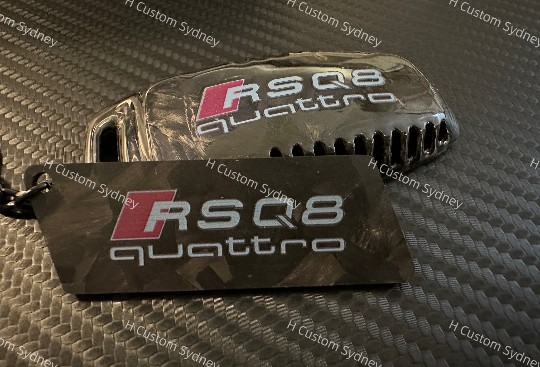 Premium Carbon Fiber Key Fob Cover For Audi RSQ8 SQ8 SQ7 RS7 RS6 RS3 S ...