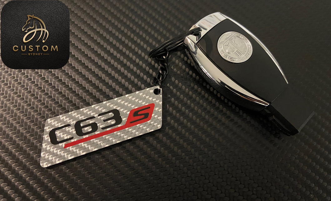 C63S Genuine Carbon Fiber Keyring For Mercedes C63s AMG