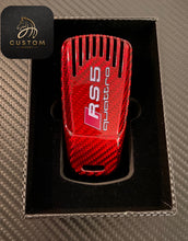 Load image into Gallery viewer, Premium Fiber Key Fob Cover For Audi RS4 RS5 RS6 SQ5 SQ7 TTS TTRS R8 Custom Made
