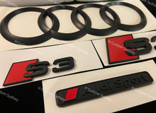 Load image into Gallery viewer, S3 Matte Black Full Badges Package For Audi S3 8V GY Exclusive Pack 2014-2023
