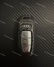 Load image into Gallery viewer, Genuine Carbon Fiber Key Cover Keyring Package for Audi RSQ8 RS7 RS6 RS3 RS etron GT  Custom Made
