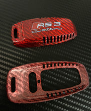 Load image into Gallery viewer, RS3 S3 Quattro Premium Fiber Key Fob Cover For 2021-2024 New GY Audi S3 RS3 Exclusive Made
