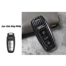 Load image into Gallery viewer, Genuine Carbon Fiber Key Cover Keyring Package for Audi RSQ8 Exclusive Made
