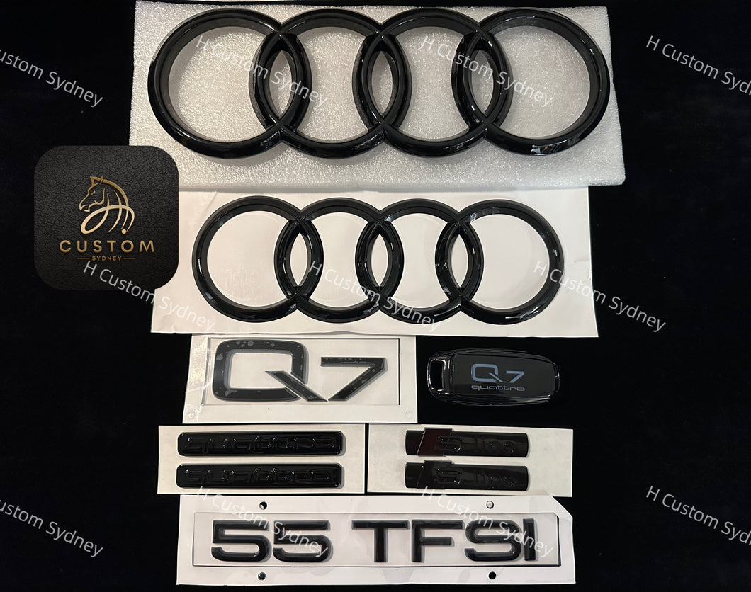 Q7 All Black Badges Pack For Audi Q7 55TFSI Exclusive Edition