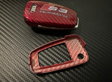 Load image into Gallery viewer, S3 Premium Genuine Carbon Fiber Key Fob Cover Set For Audi S3 8V Model Exclusive Made
