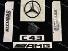 Load image into Gallery viewer, Matte Black C43 Badges Package For Mercedes C43 W205 C205 S205
