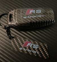 Load image into Gallery viewer, Genuine Carbon Fiber Key Fob Cover Pack For Audi RS etron GT Exclusive Pack
