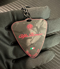 Load image into Gallery viewer, Genuine Carbon Fiber keychain keyring For Alfa Romeo Custom Made
